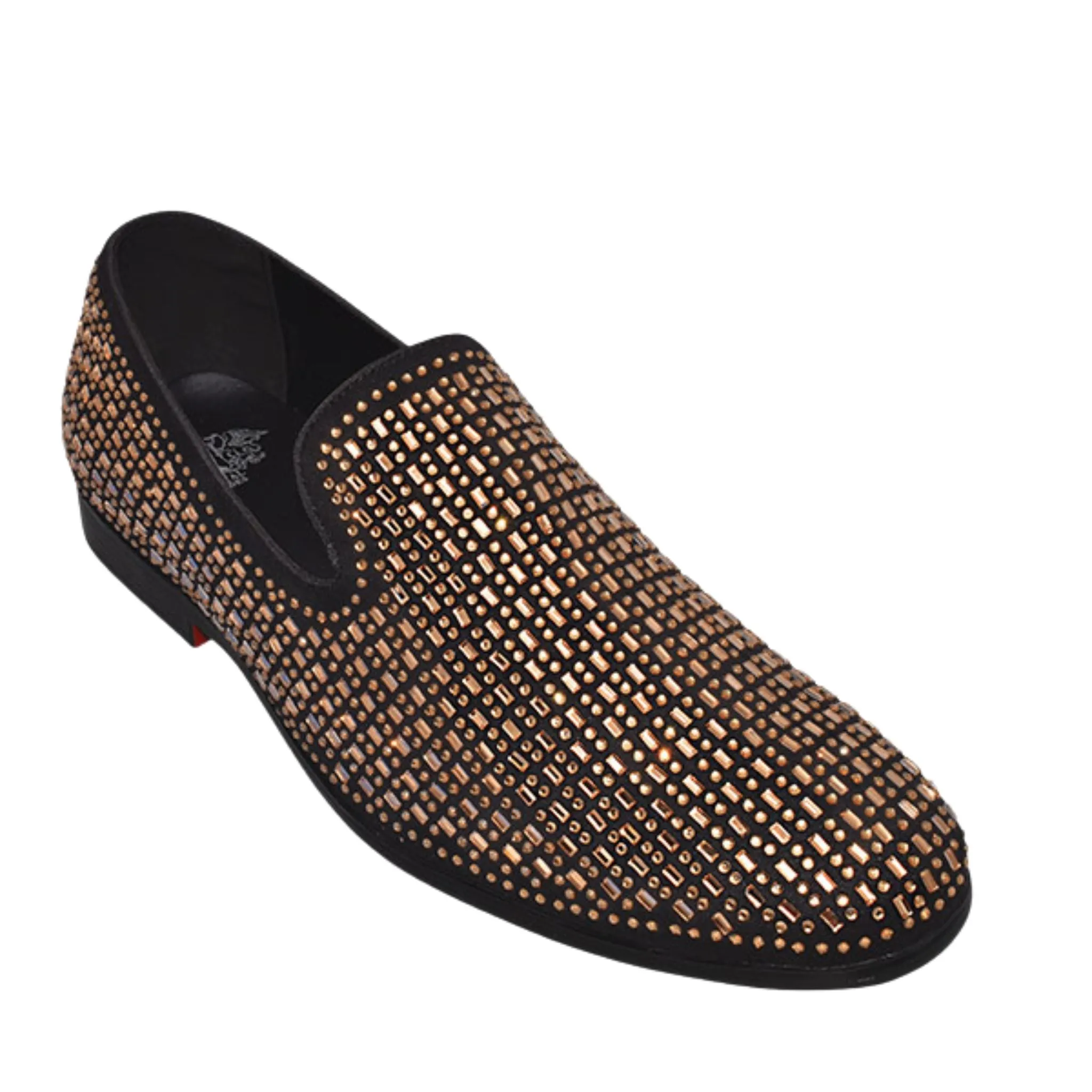 Gold Prom Loafers | Men's Sparkle Dress Shoes