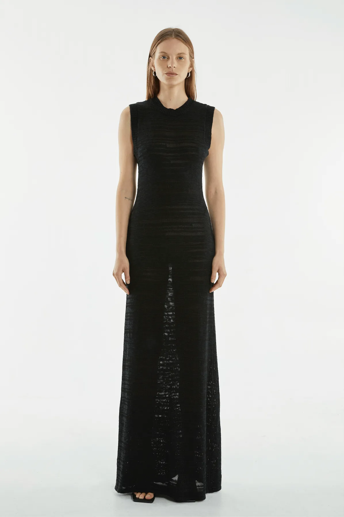 HAZE KNIT MAXI TANK DRESS | BLACK