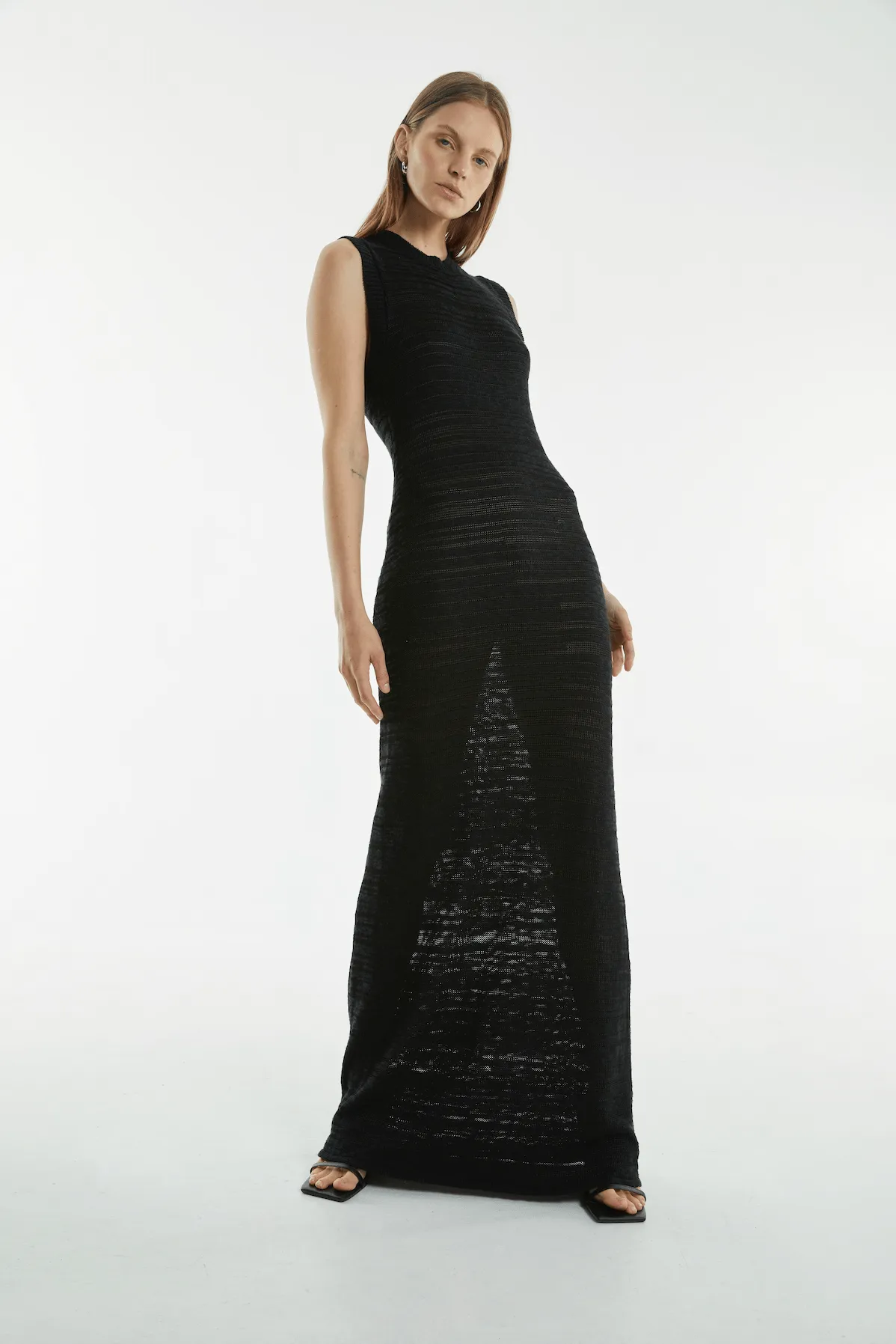 HAZE KNIT MAXI TANK DRESS | BLACK