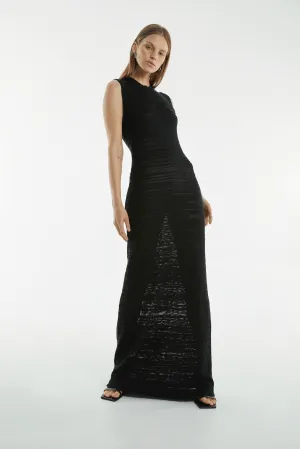 HAZE KNIT MAXI TANK DRESS | BLACK