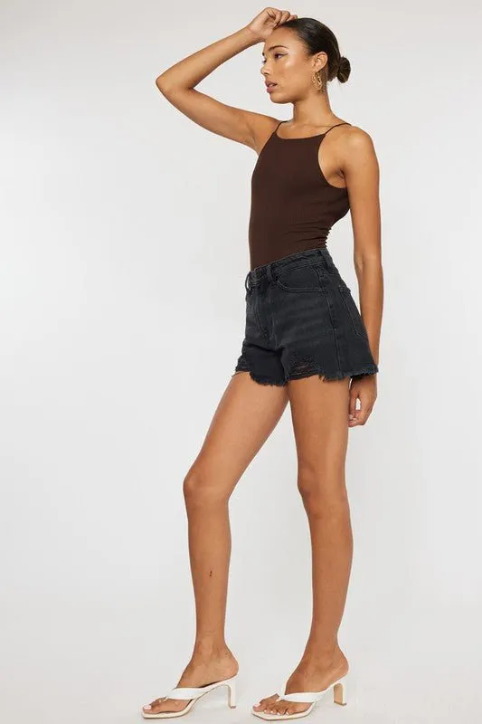 High Rise Denim Shorts