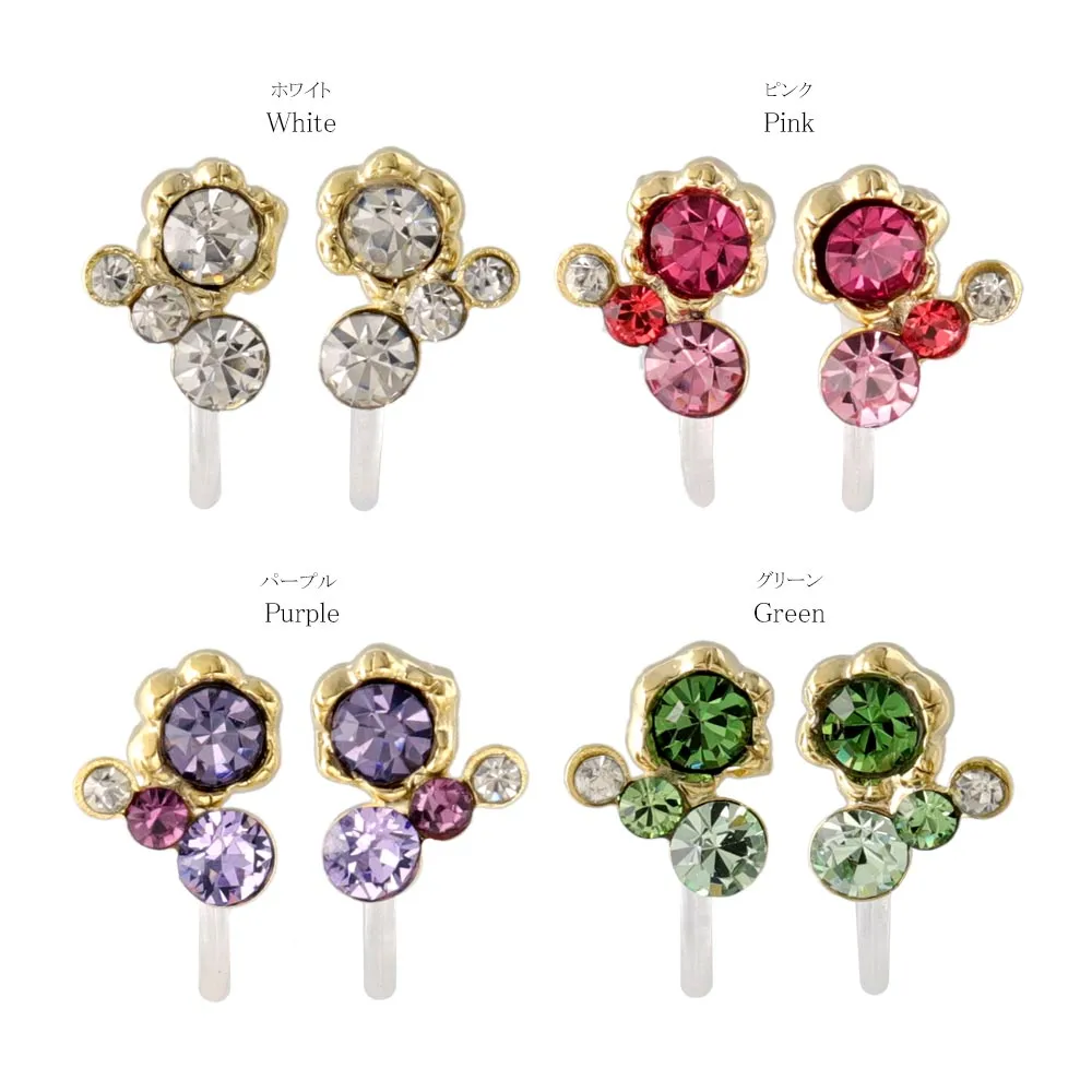 Jewel Cluster Invisible Clip Ons
