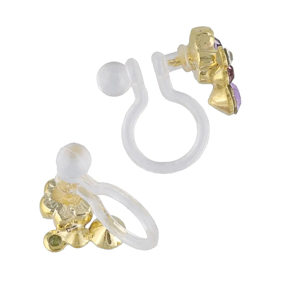 Jewel Cluster Invisible Clip Ons