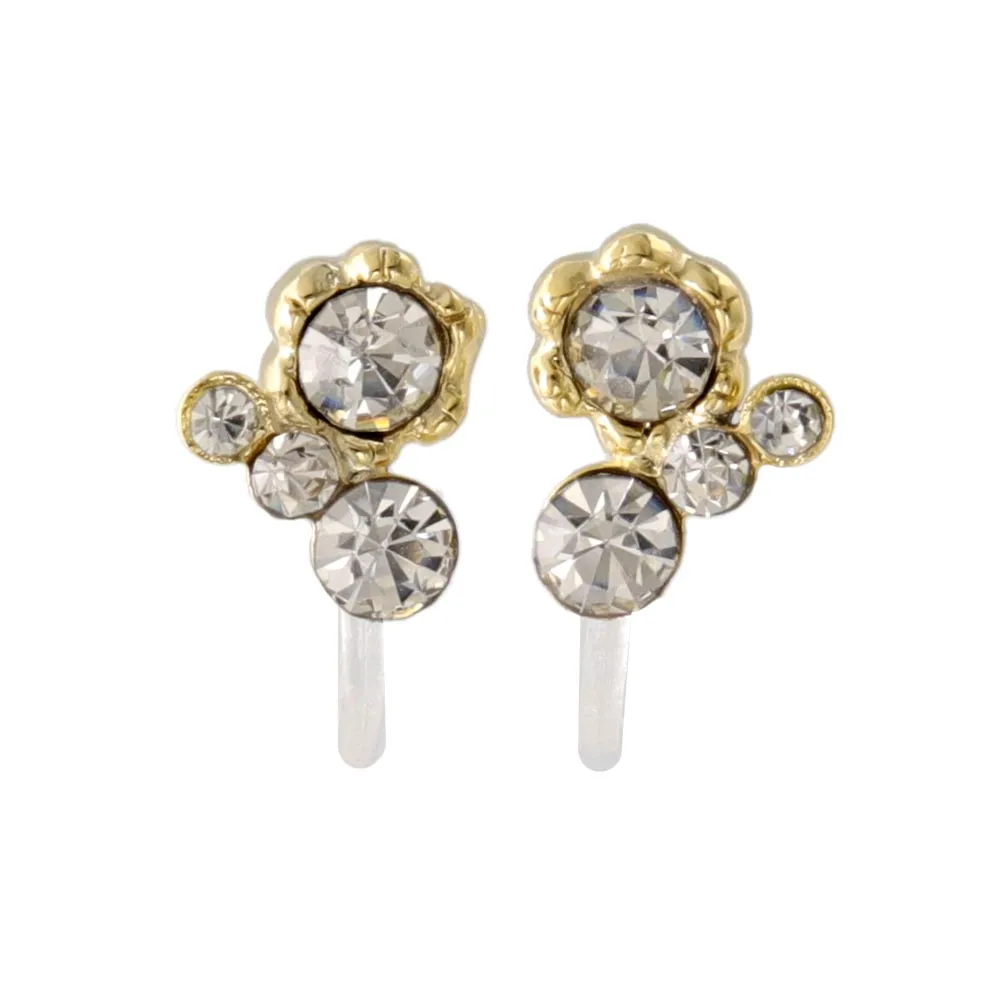Jewel Cluster Invisible Clip Ons