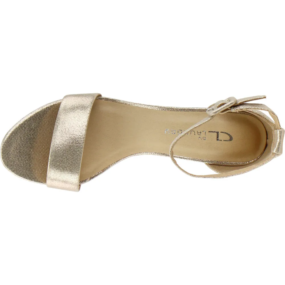 Jody Metallic Wedding Ankle Strap Sandals