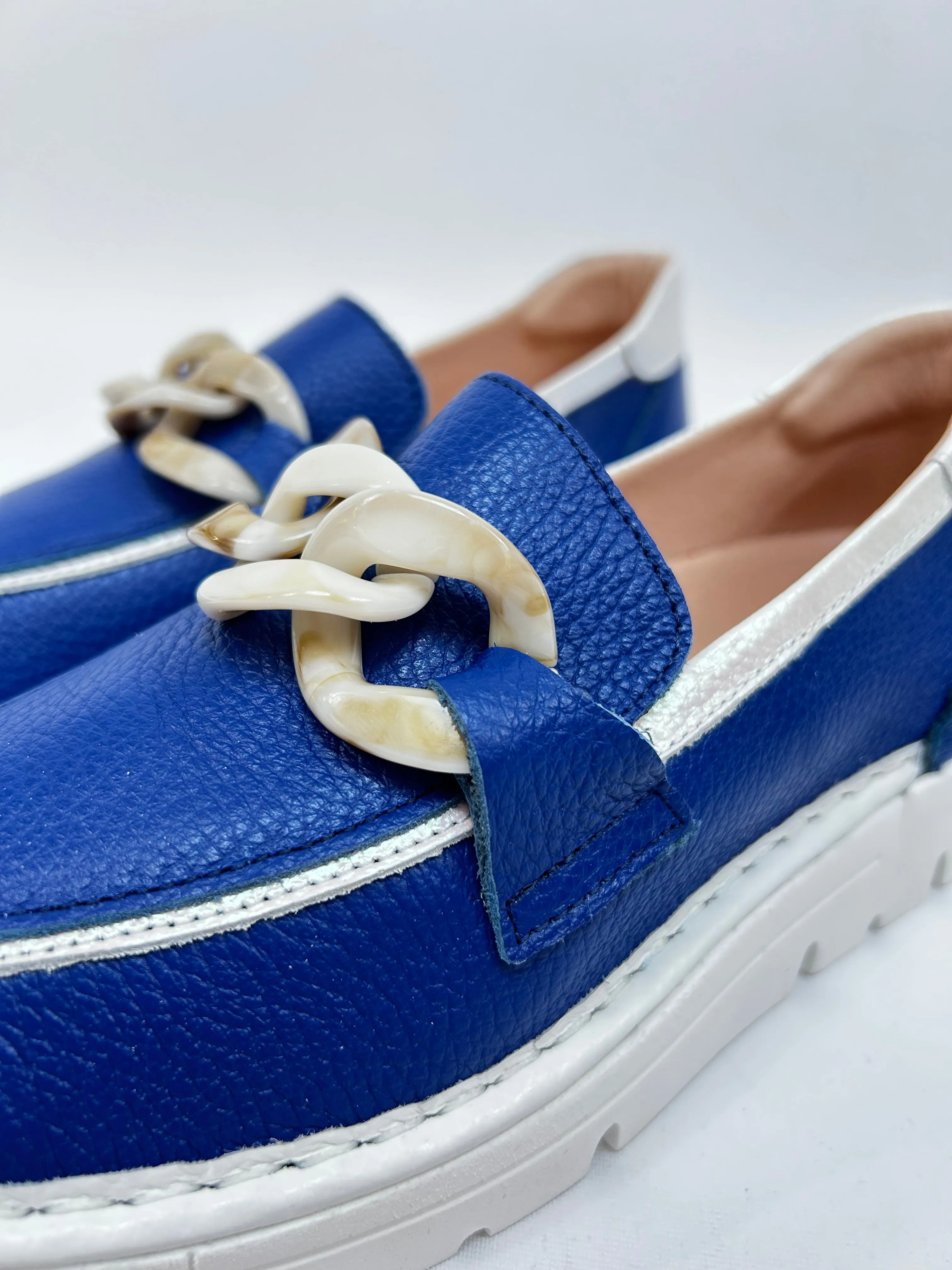 JOSE SAENZ Blue Loafers