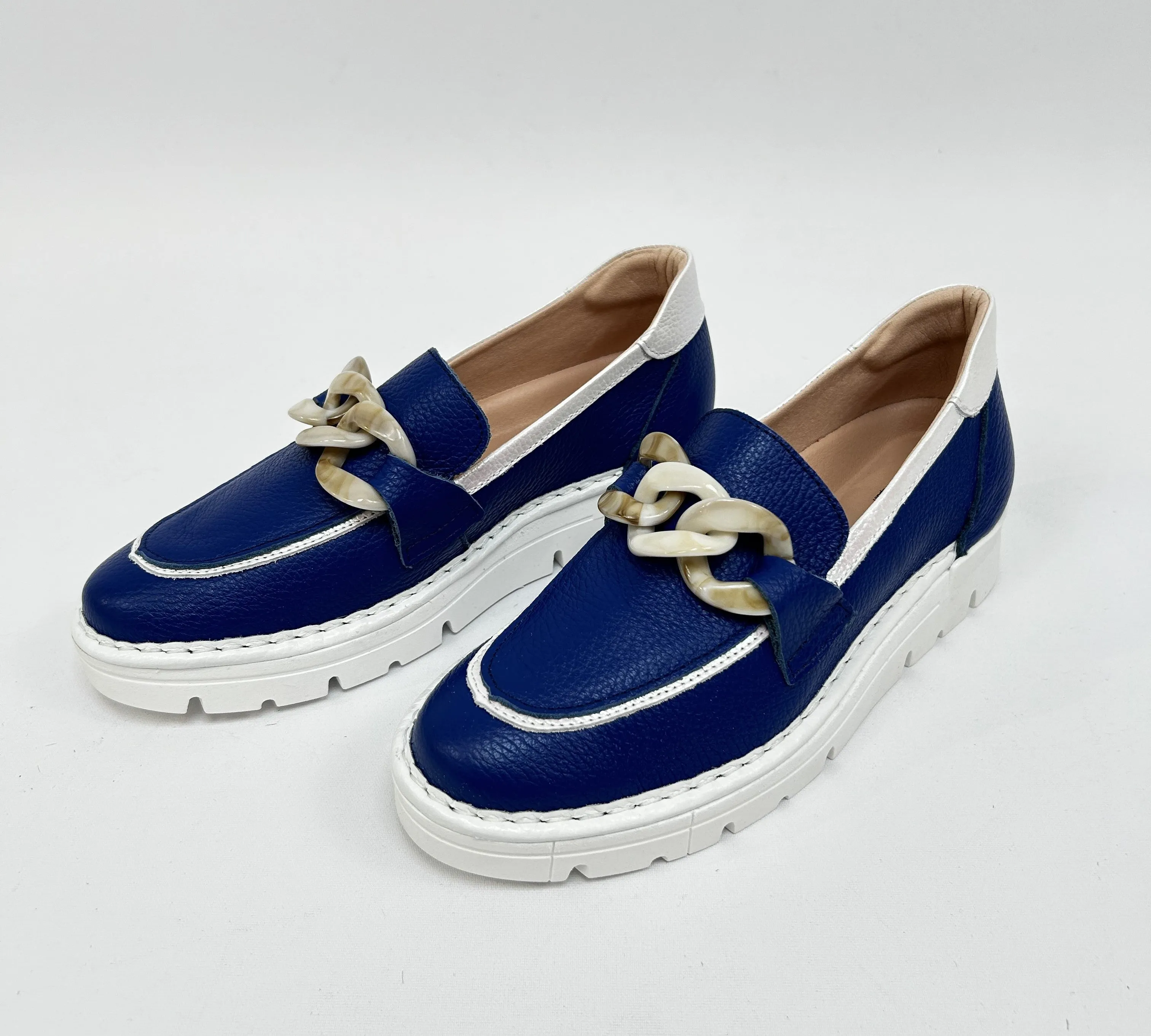 JOSE SAENZ Blue Loafers