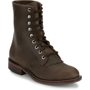 Justin Boots Women's 7" McKean Lace-Up Roper Western Boots