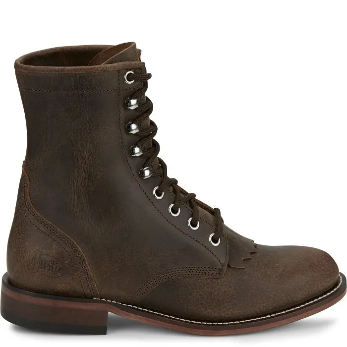 Justin Boots Women's 7" McKean Lace-Up Roper Western Boots