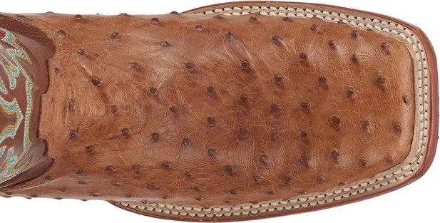 Justin Men's Exotic Truman Cognac Full Quill Ostrich Cowboy Boots 8516