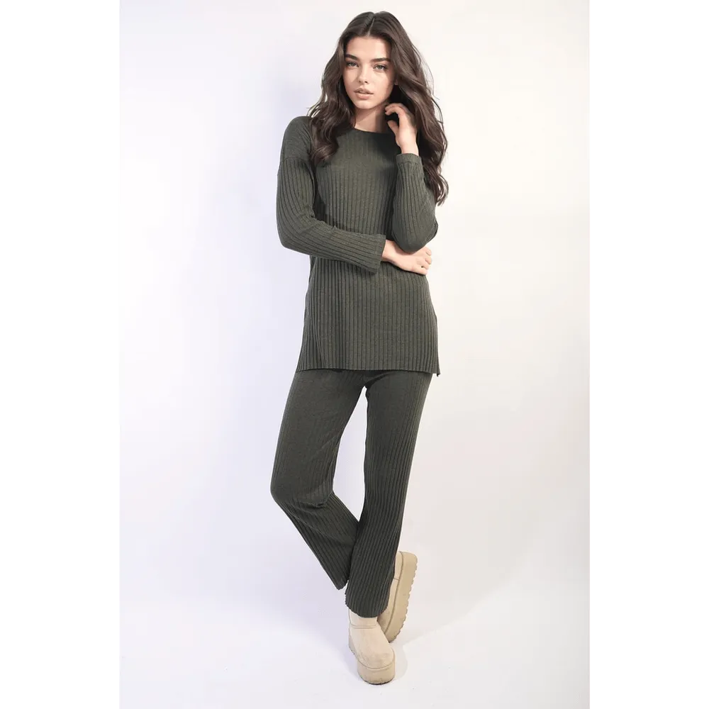 Knitted Top And Trouser Co-ord Set