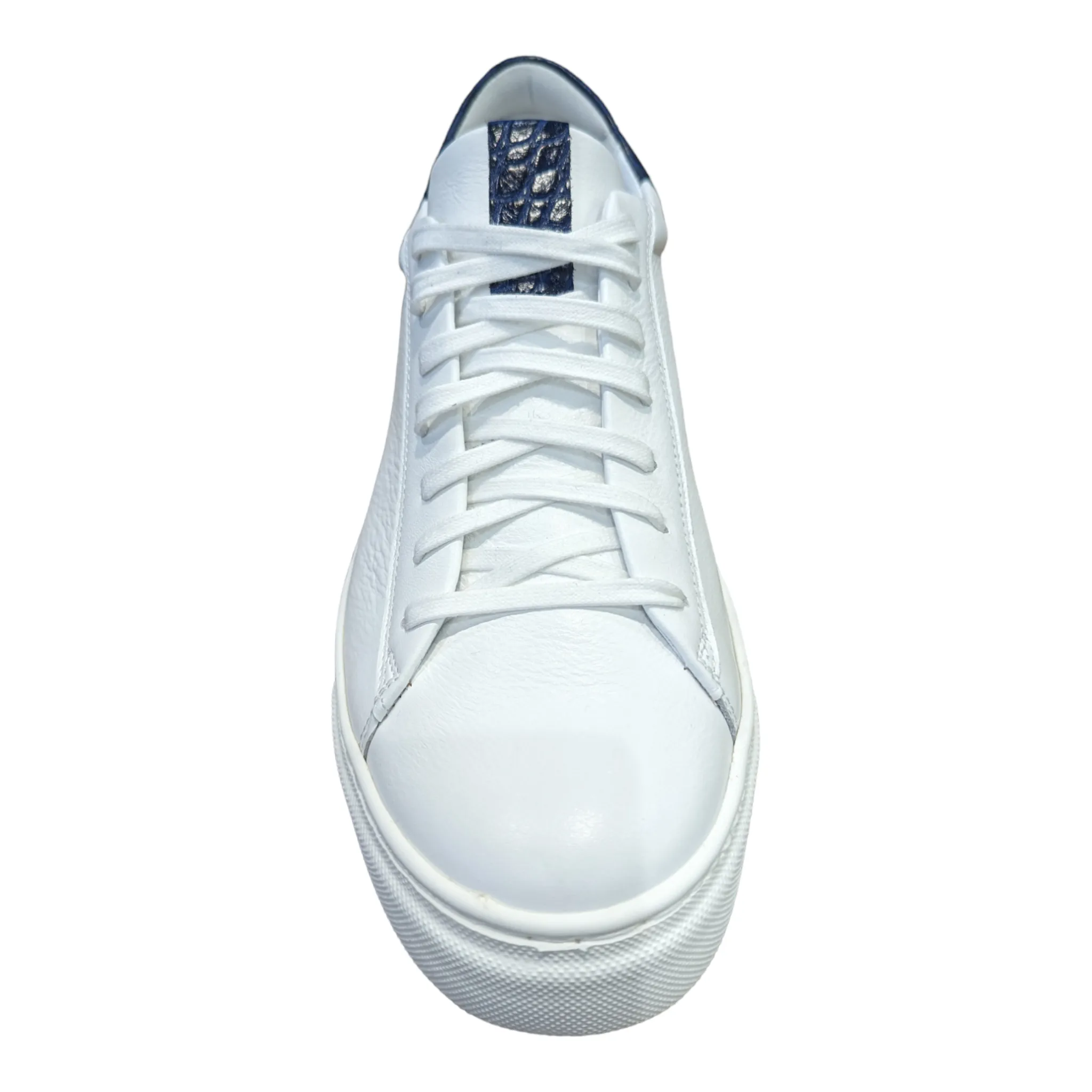 Lacuzzo Italian Leather Smart Trainers White