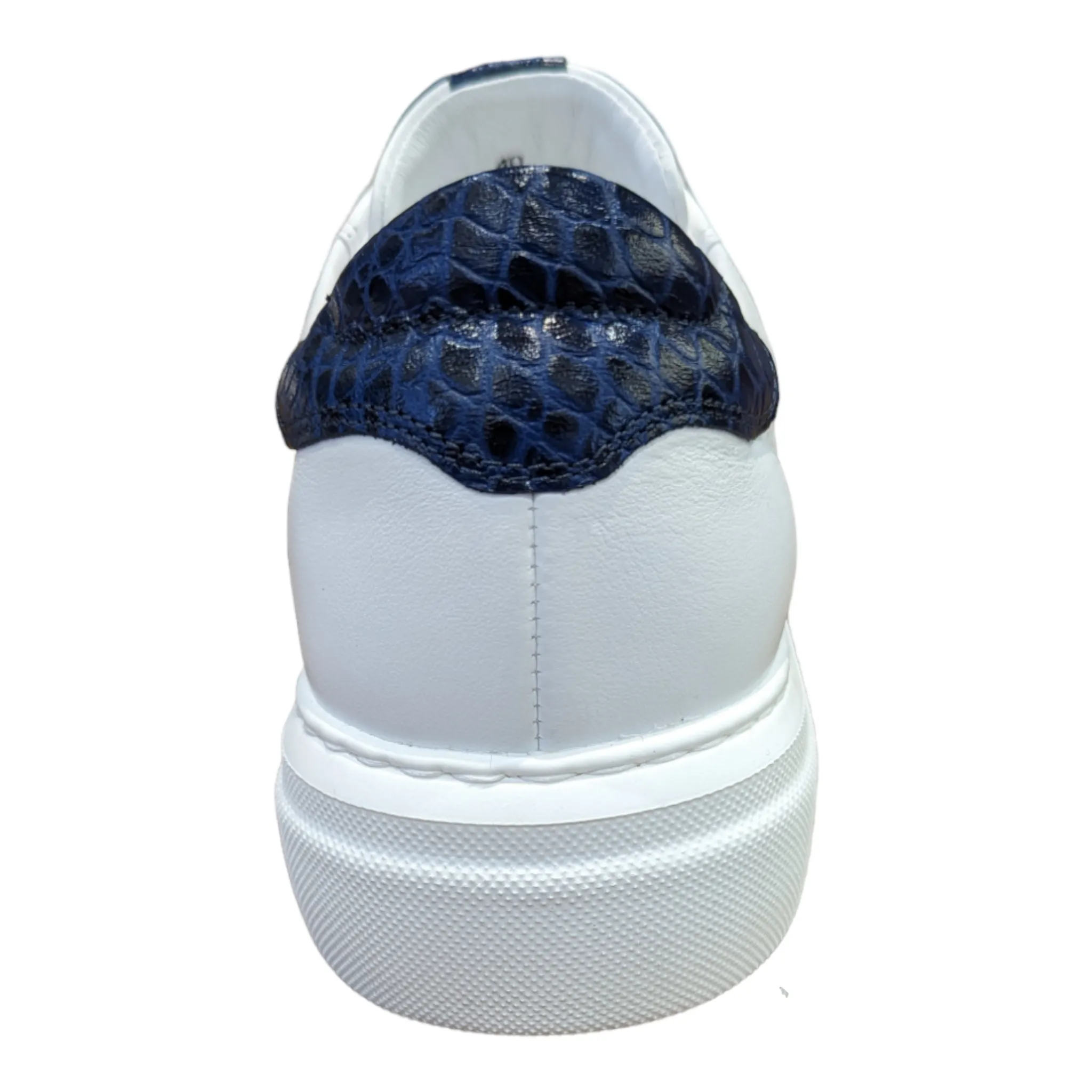 Lacuzzo Italian Leather Smart Trainers White