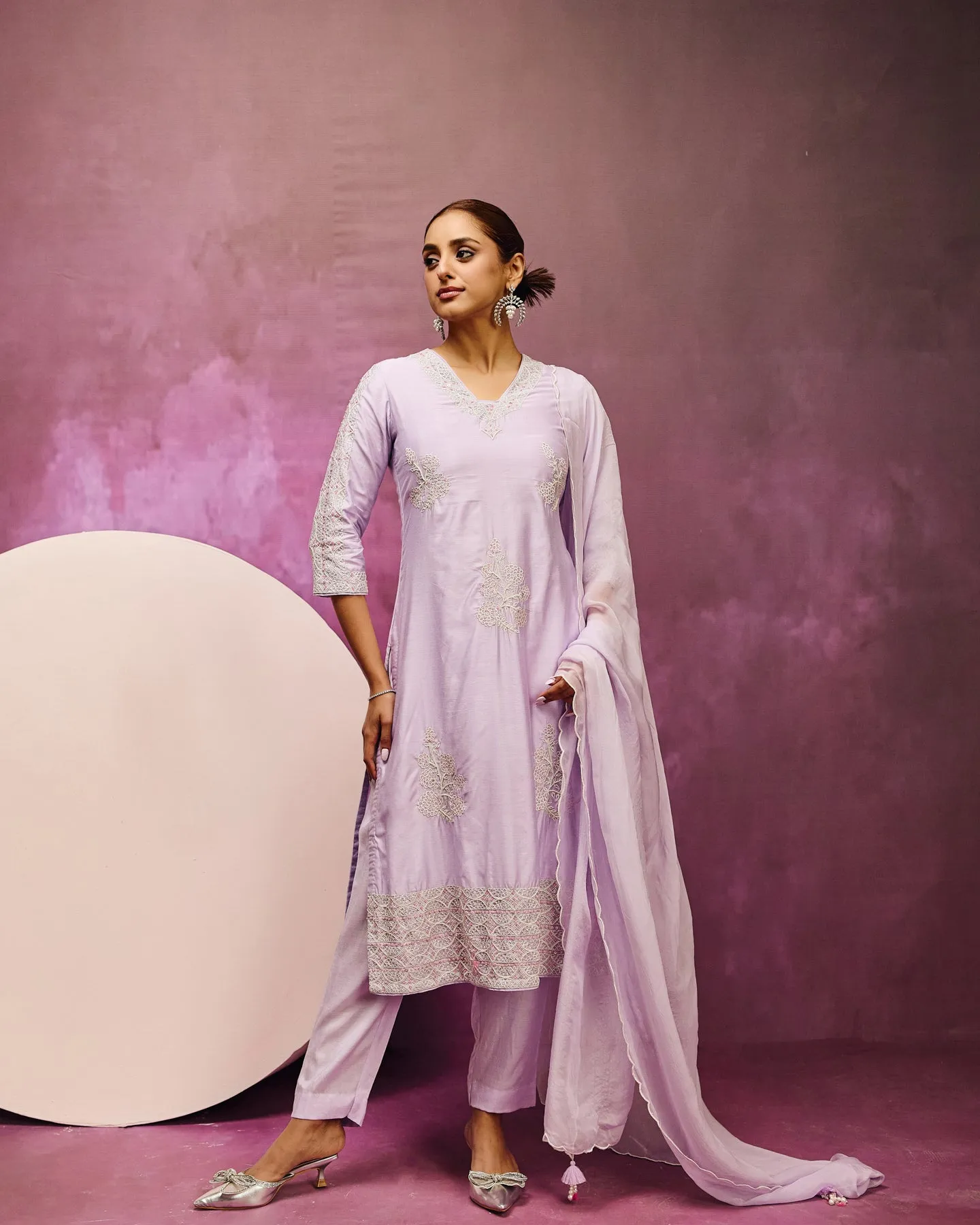 Lady in Lavender Suit