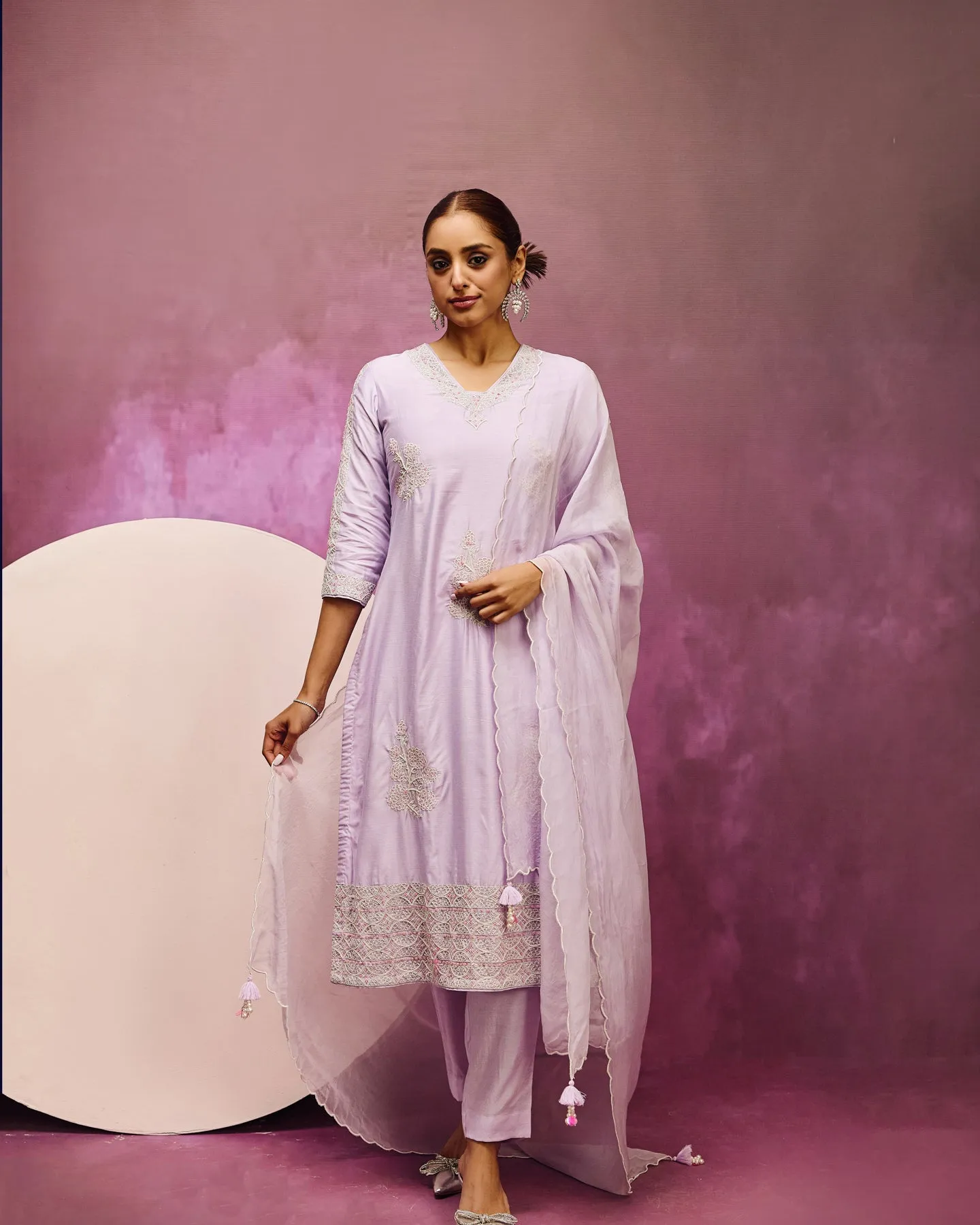 Lady in Lavender Suit