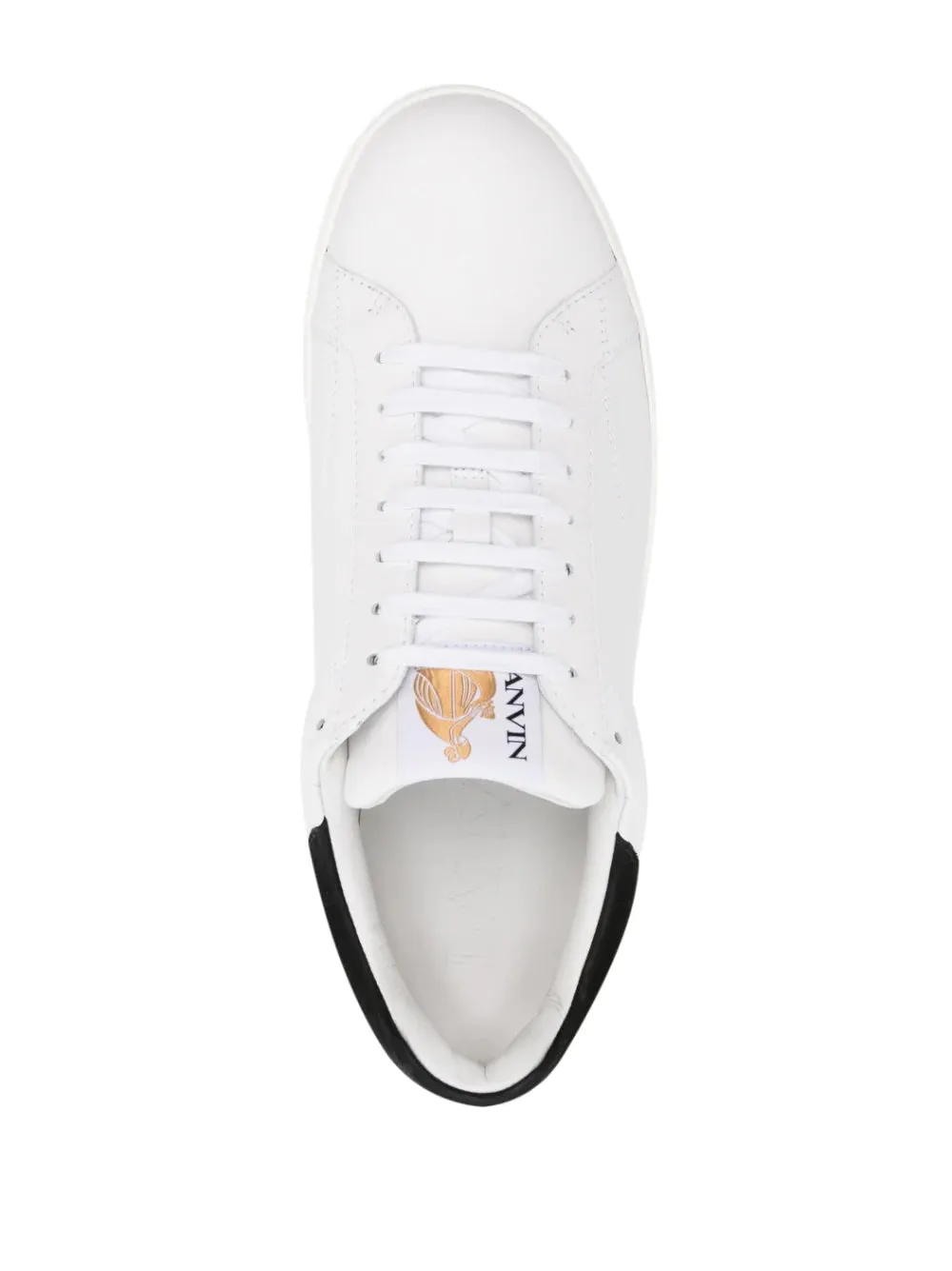 LANVIN DBB0 Low Top Leather Sneakers White Black