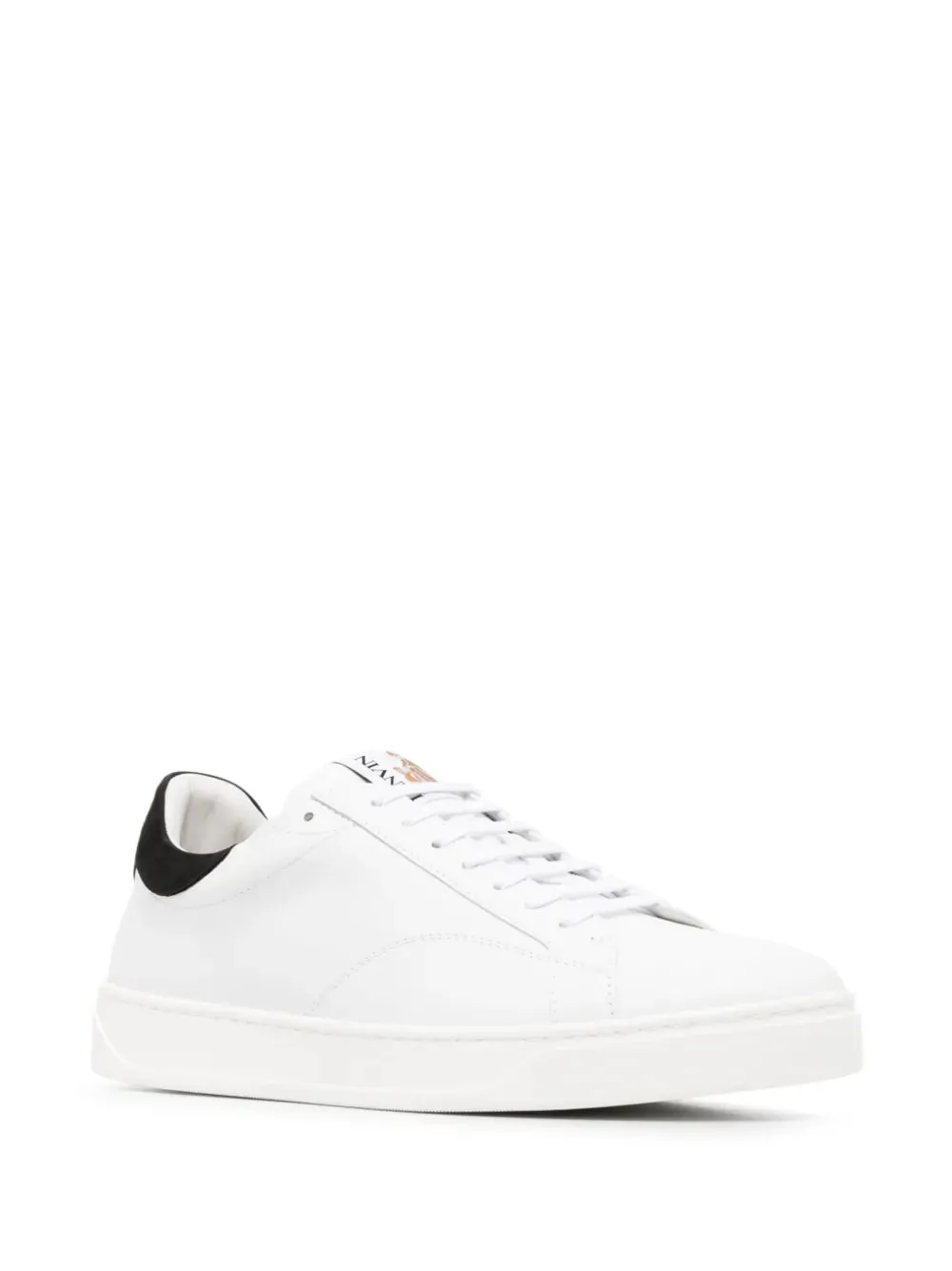 LANVIN DBB0 Low Top Leather Sneakers White Black