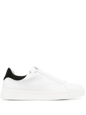 LANVIN DBB0 Low Top Leather Sneakers White Black