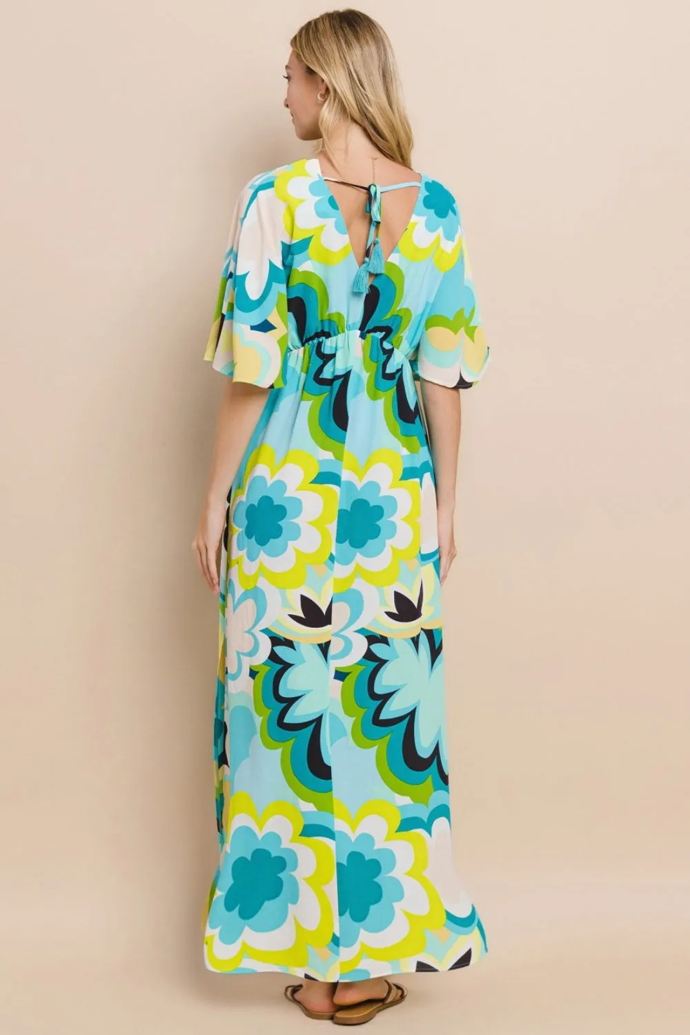 Laurel Floral Printed Slit Maxi Dress