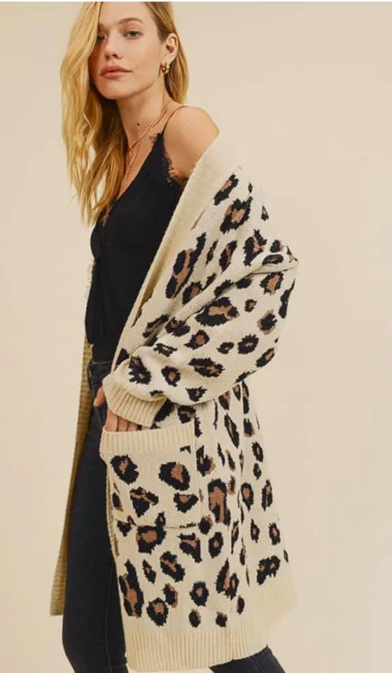 Leopard Print Cardigan