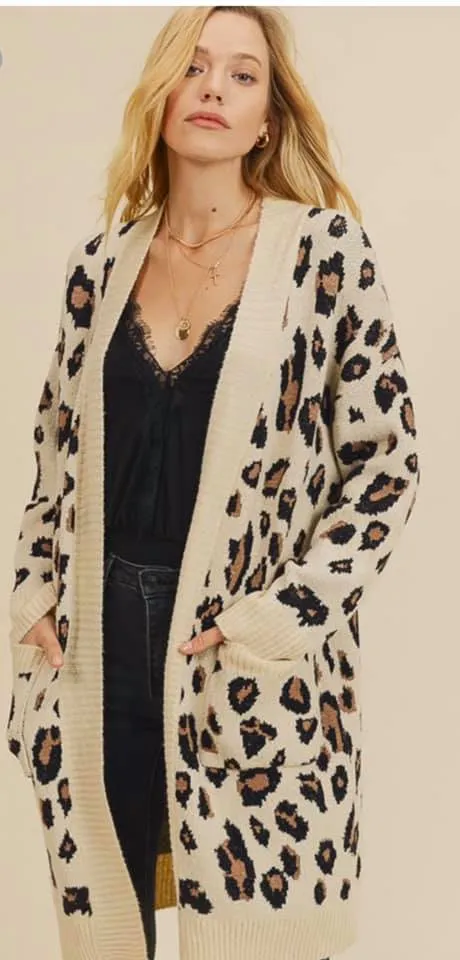 Leopard Print Cardigan