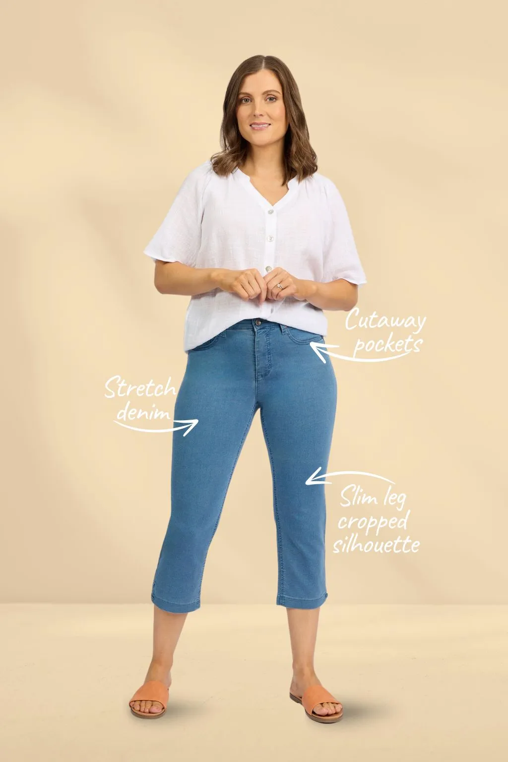 Macjays Ryder Crop Pants Chambray
