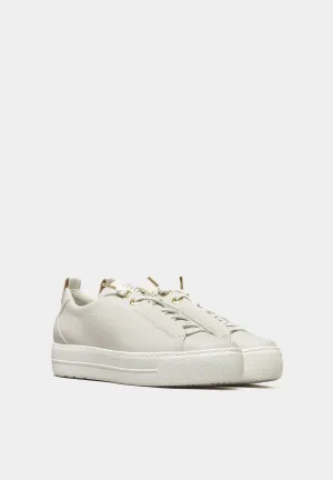 Maincalf 5017 Trainers Ivory & Gold Leather