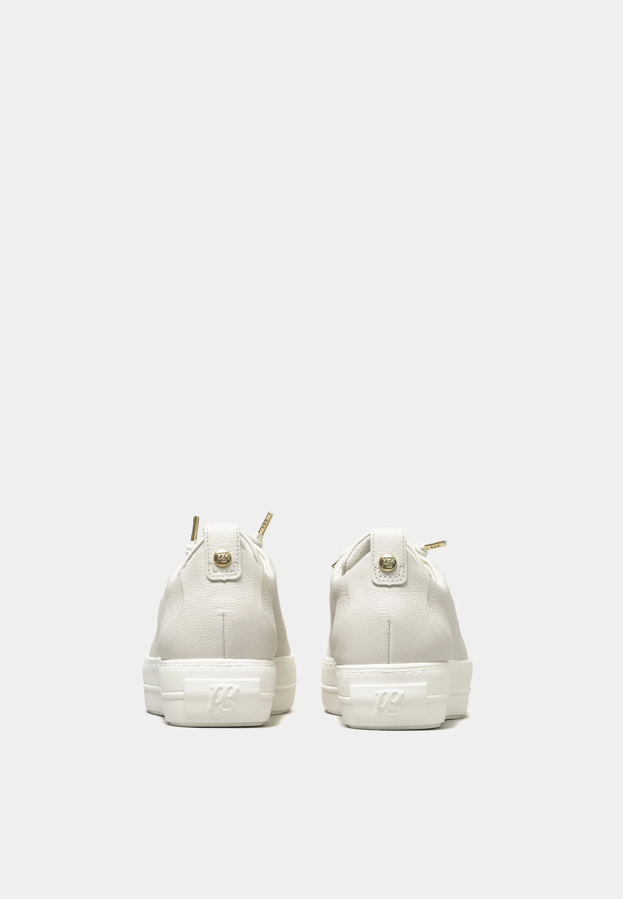Maincalf 5017 Trainers Ivory & Gold Leather