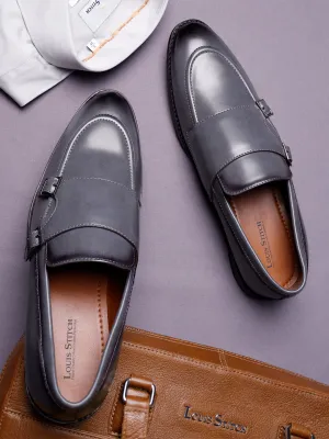 Men's Ash Grey Slipon Style Comfortable Monks