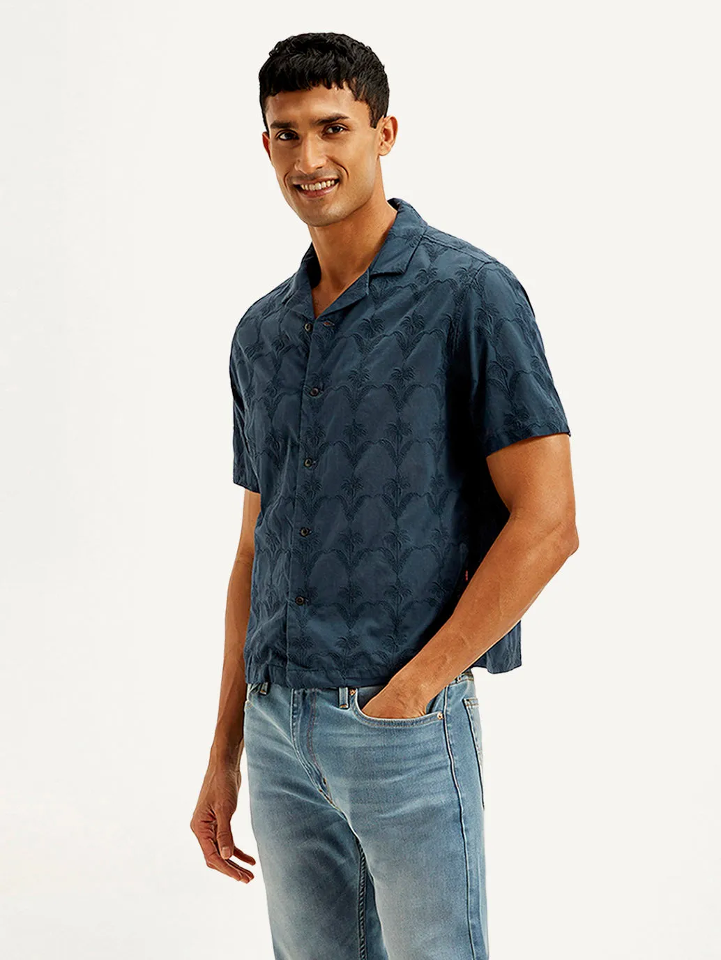 Men's Embroidered Relaxed Fit Shirt