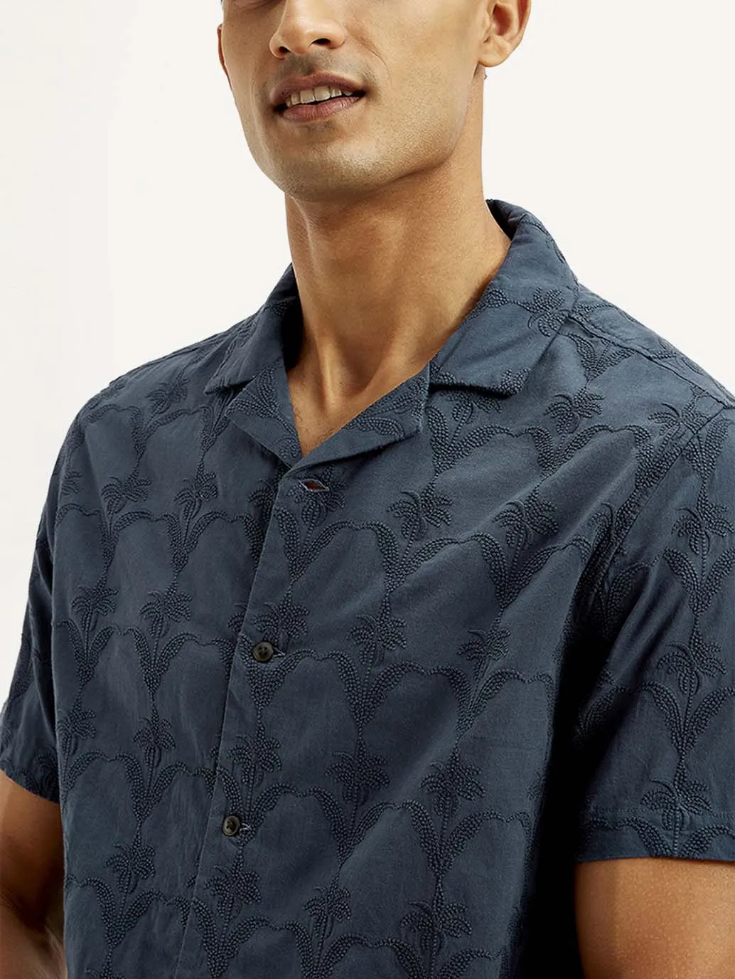 Men's Embroidered Relaxed Fit Shirt