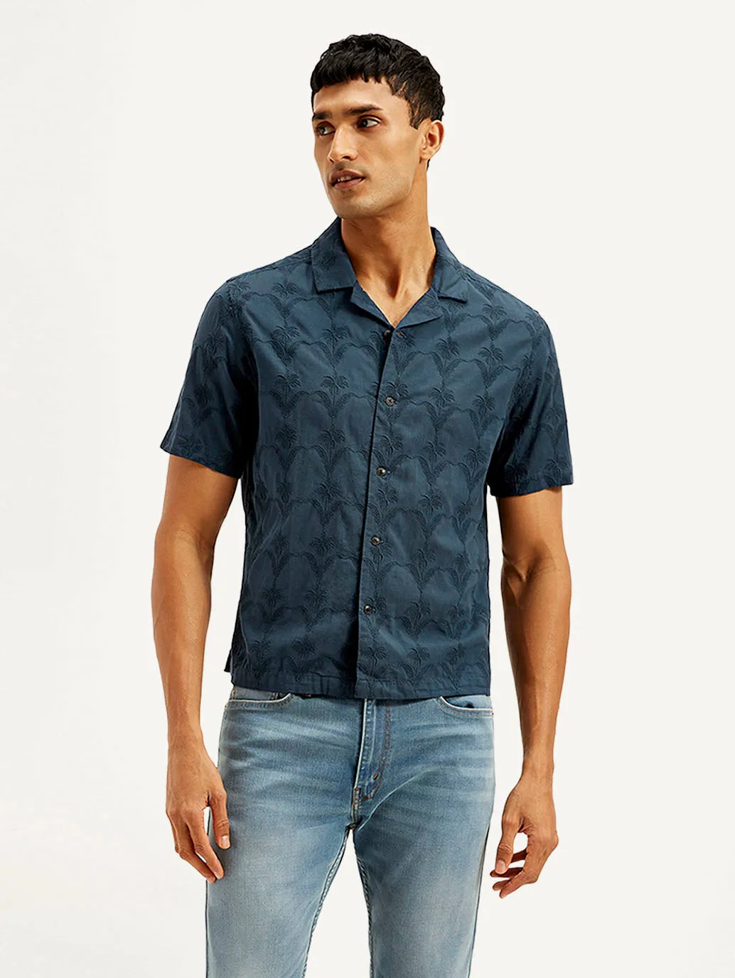 Men's Embroidered Relaxed Fit Shirt