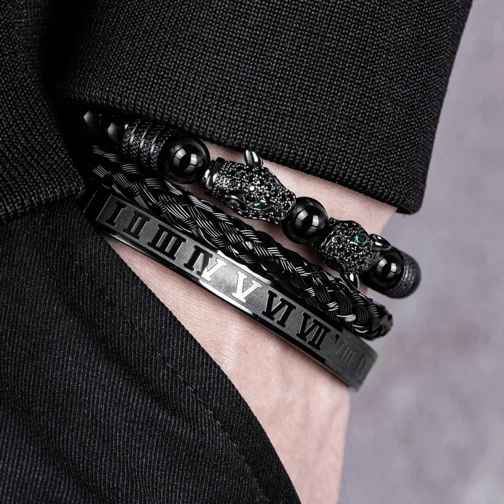 Men's Shiny rmeths Bracelet Set