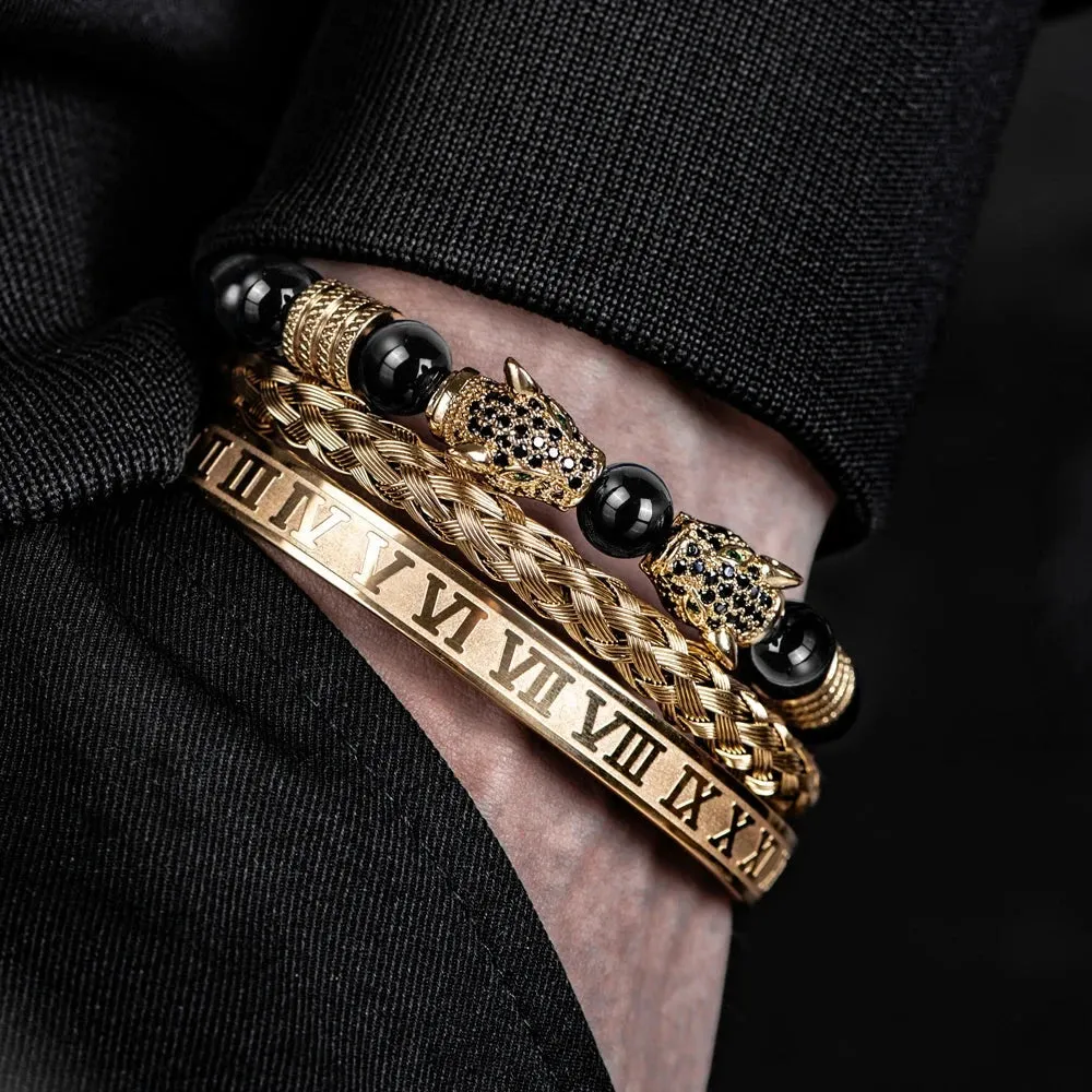 Men's Shiny rmeths Bracelet Set