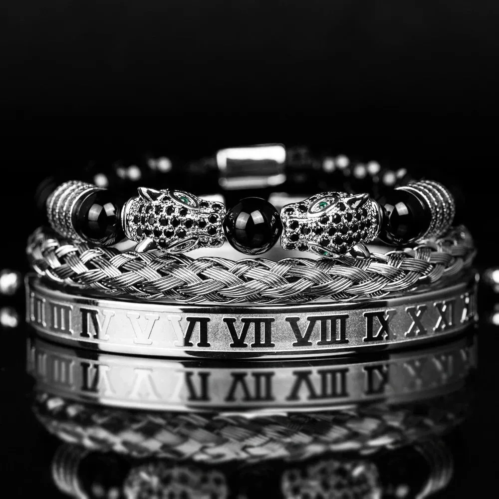 Men's Shiny rmeths Bracelet Set