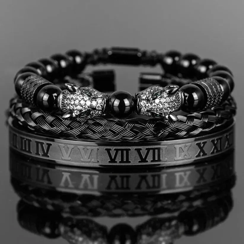 Men's Shiny rmeths Bracelet Set