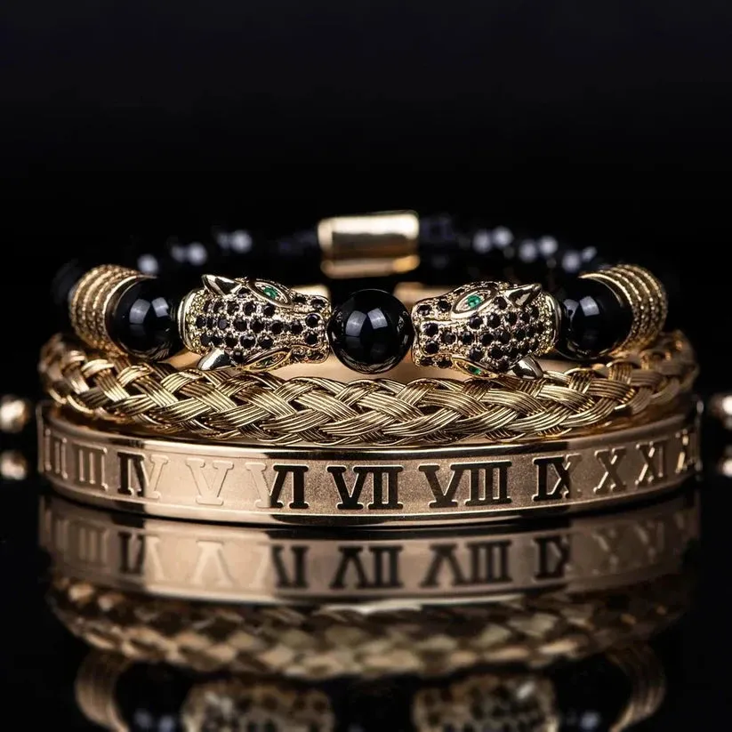 Men's Shiny rmeths Bracelet Set