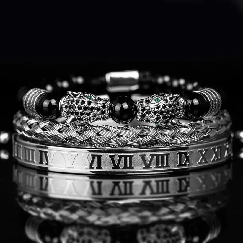 Men's Shiny rmeths Bracelet Set