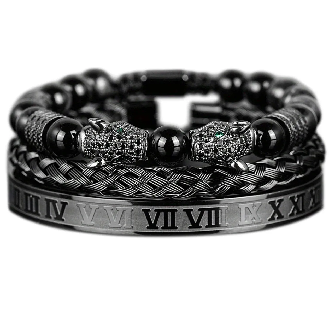 Men's Shiny rmeths Bracelet Set