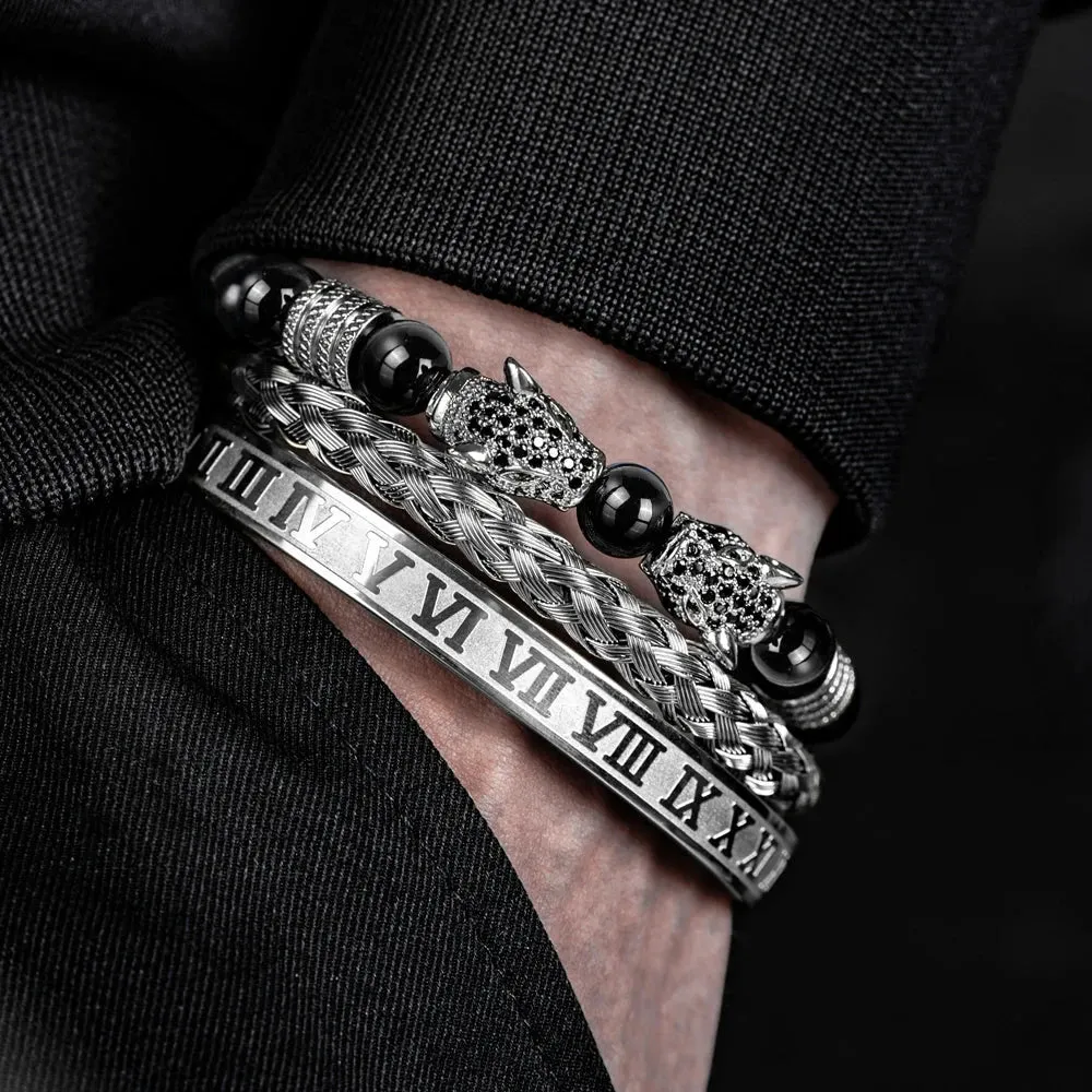 Men's Shiny rmeths Bracelet Set