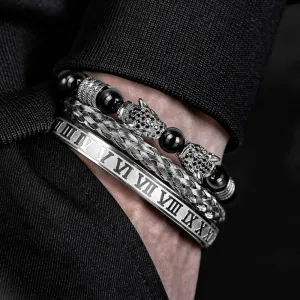 Men's Shiny rmeths Bracelet Set