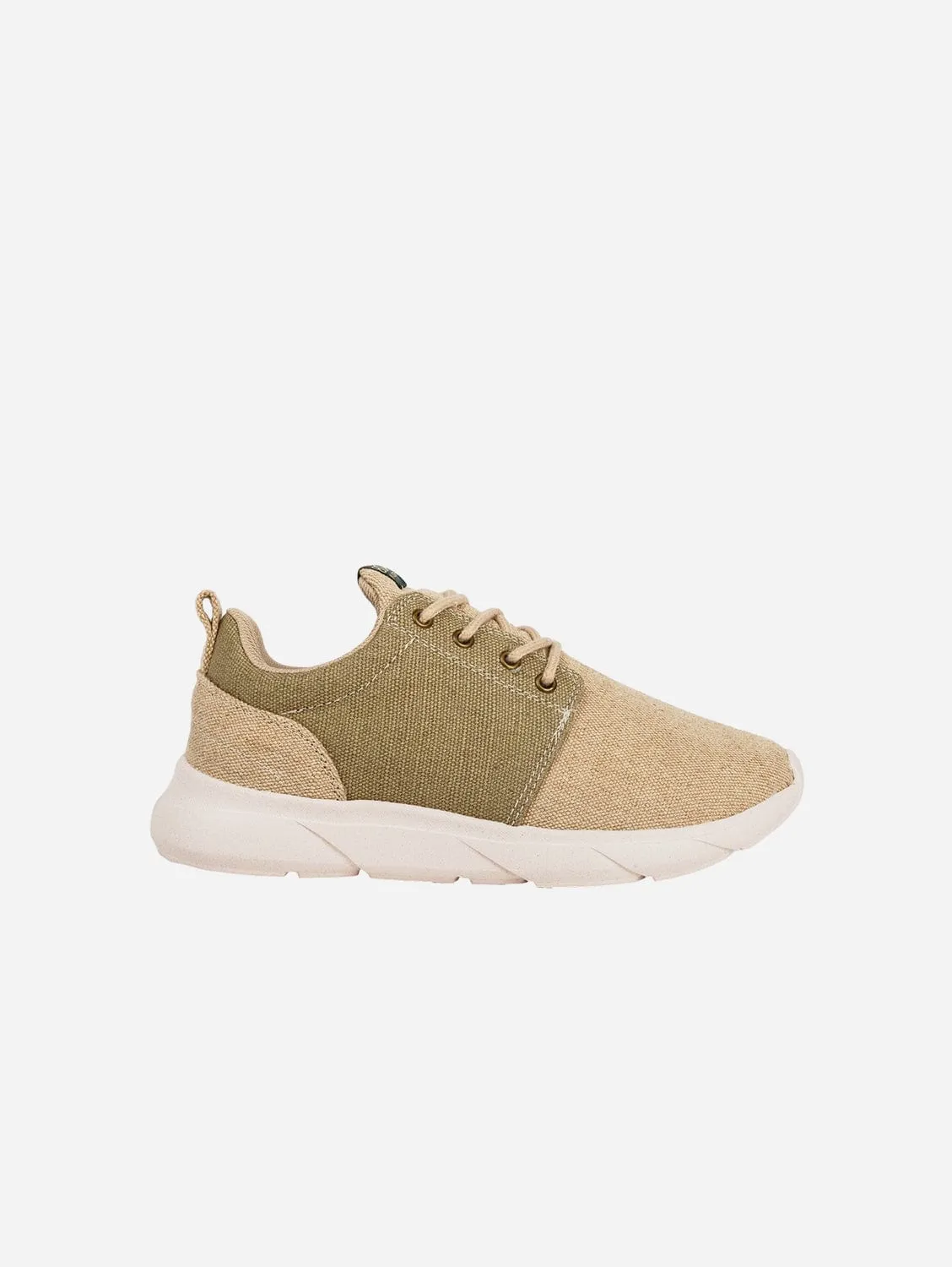 Men's Vegan Hemp Sneakers | Beige & Green