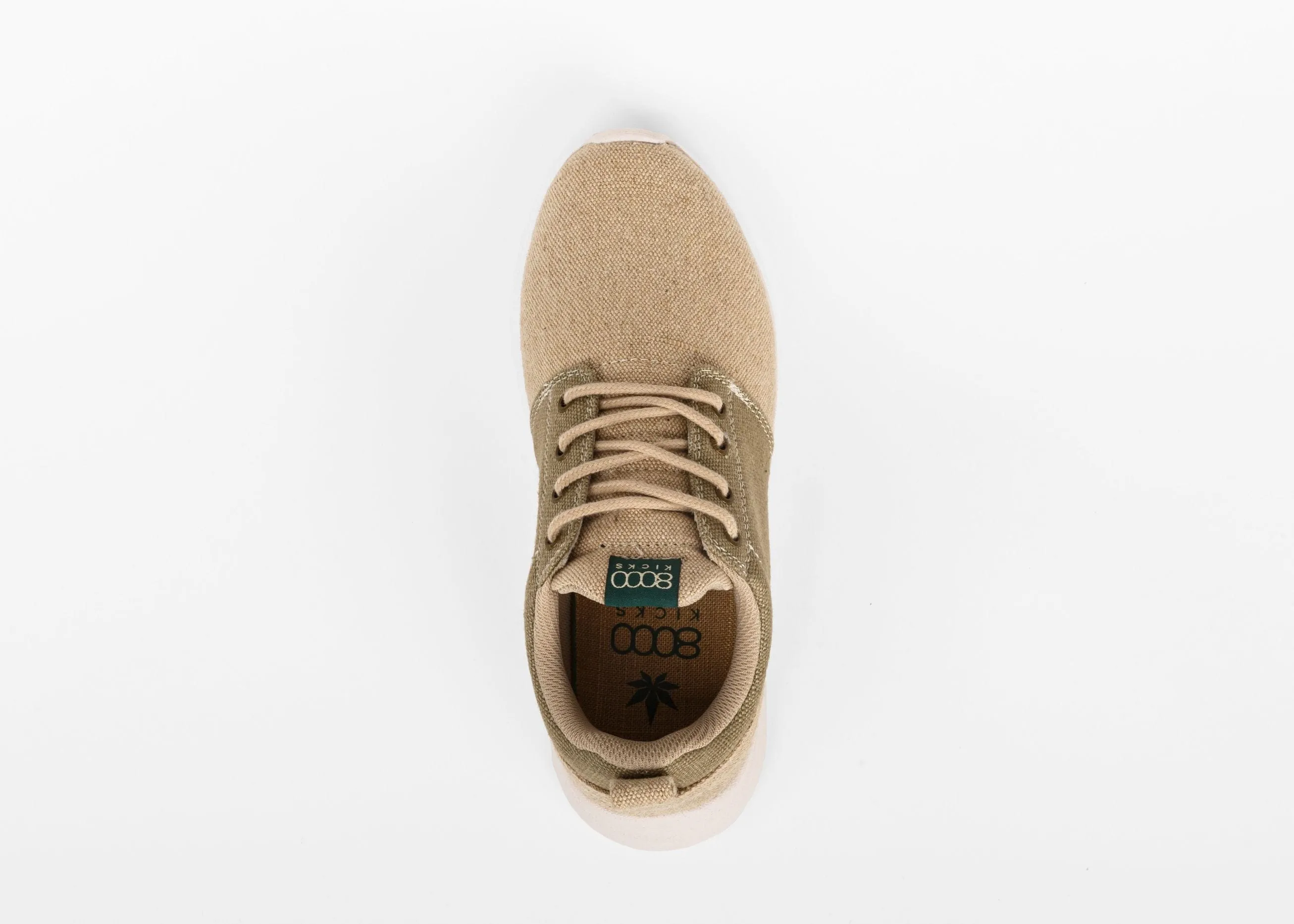 Men's Vegan Hemp Sneakers | Beige & Green
