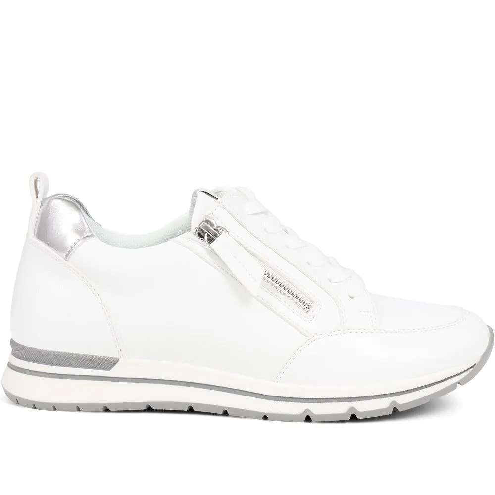 Metallic Accent Lace-Up Trainers - WBINS39019 / 324 931