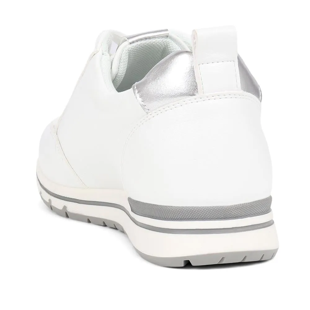 Metallic Accent Lace-Up Trainers - WBINS39019 / 324 931