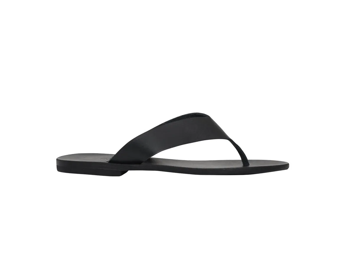 MILA flip flop — black leather