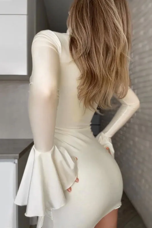 Minimalist Charm Solid Color Slim Dress