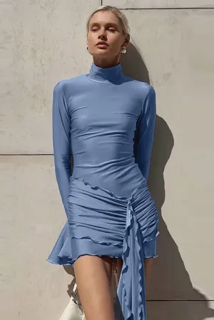Minimalist Charm Solid Color Slim Dress