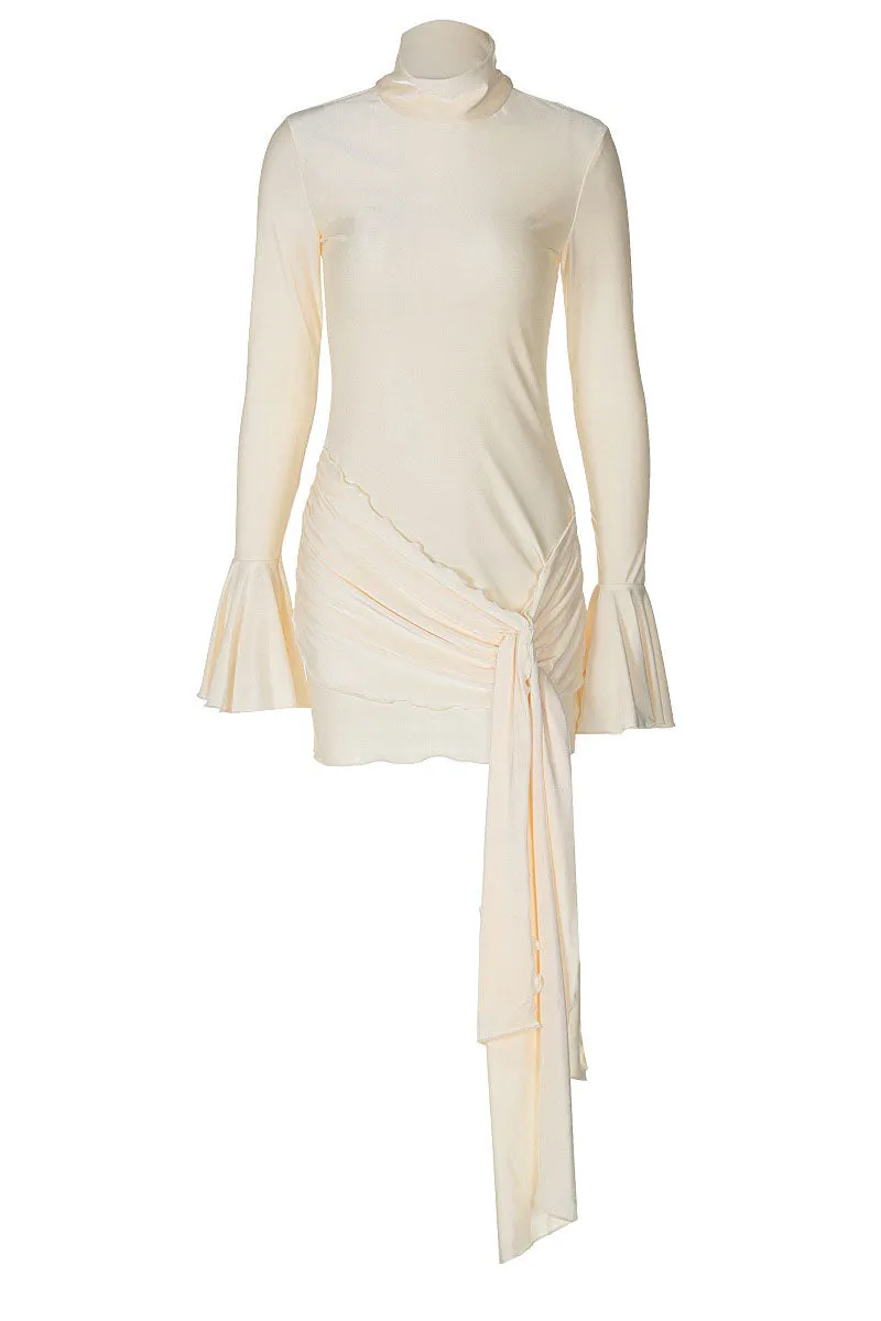 Minimalist Charm Solid Color Slim Dress