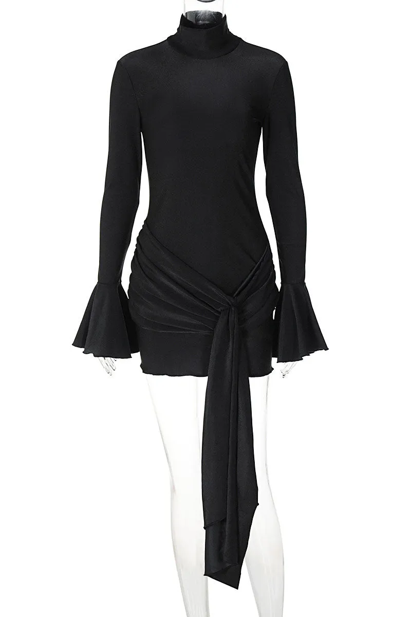 Minimalist Charm Solid Color Slim Dress